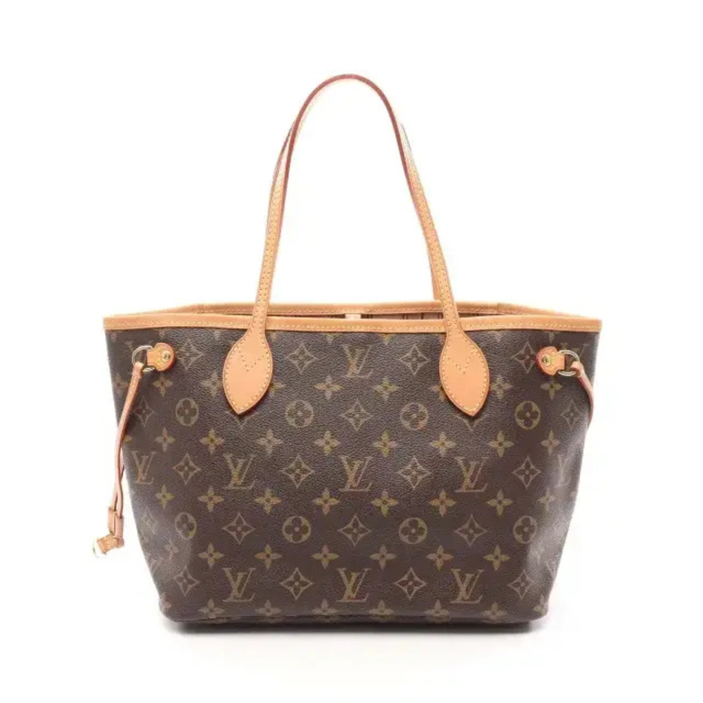 Louis Vuitton Neverfull Tote Bag Canvas Leather Monogram Brown